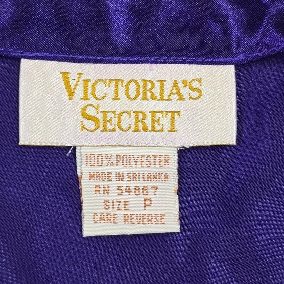 Vintage Victorias Secrets Tank Top Cami Size P Purple Lace Crop Whimsigoth Fairy - Picture 5 of 11